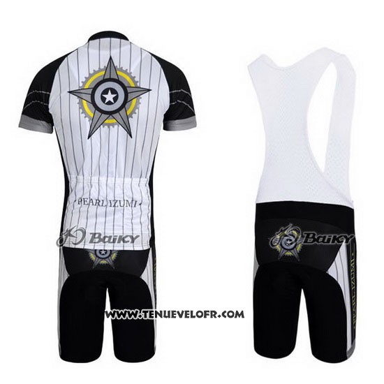 2010 Maillot Ciclismo Pearl Izumi Noir et Blanc Manches Courtes et Cuissard